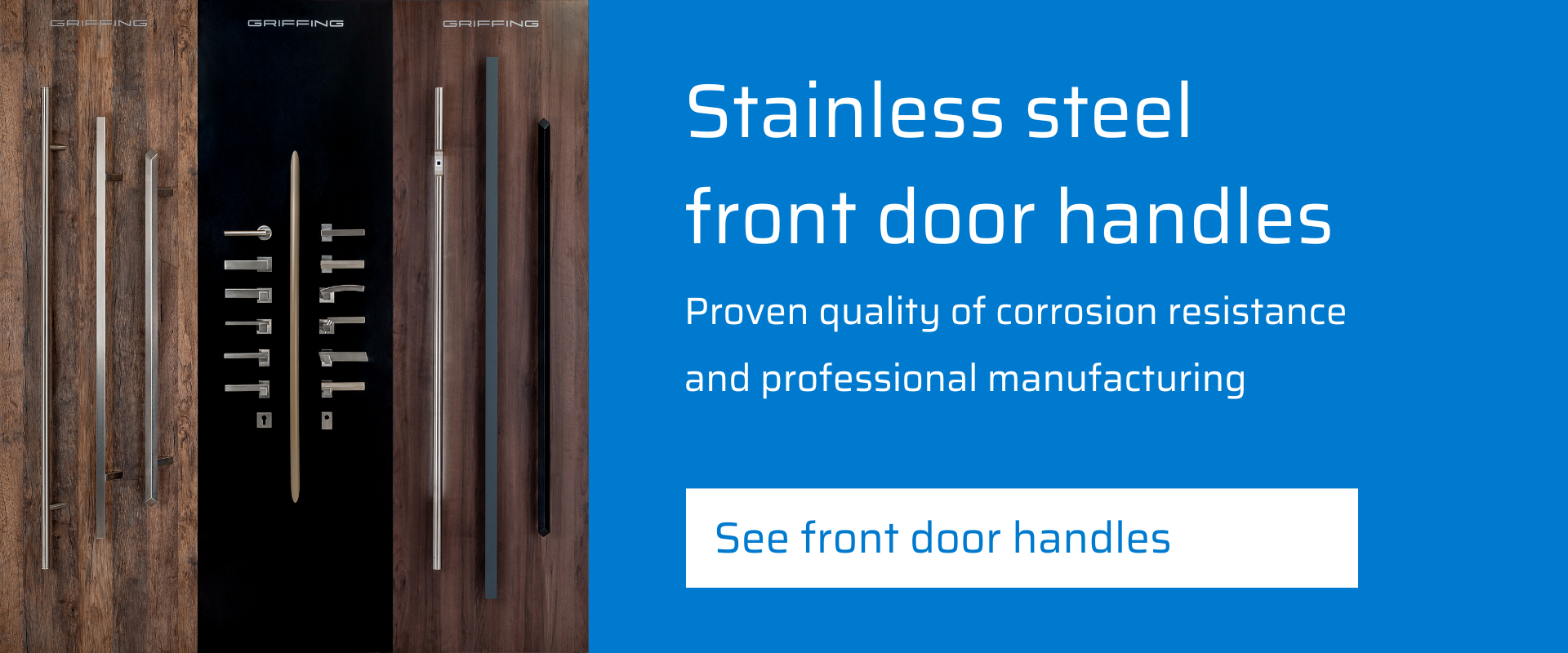 Stainless steel front door handles-Griffing
